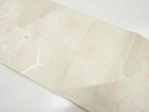 アンティーク　雲に重ね亀甲模様織り出し袋帯（材料）